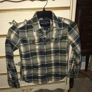 Abercrombie boys plaid cotton flannel button down